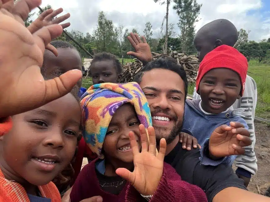 Helping villagers in Makuyu, Kenya